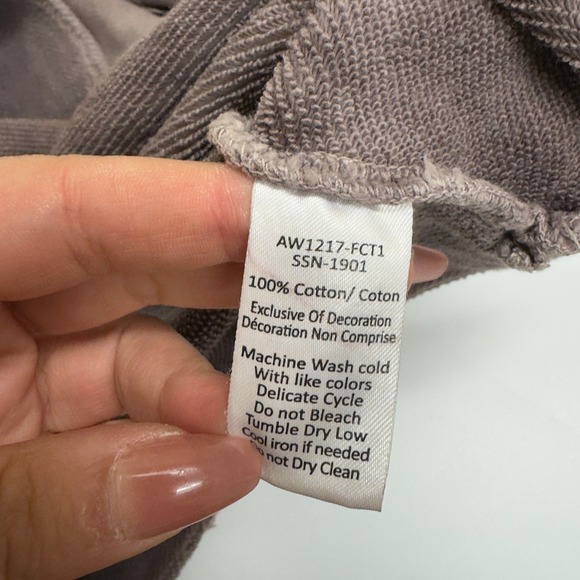 ATM Sweatshirt Womens Small Tie Dye Pullover Distressed Raw Hem Made in Peru - Picture 10 of 10